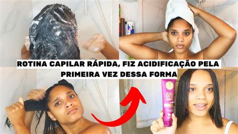 ROTINA CAPILAR COMPLETA EM CABELO CRESPO ALISADO FIZ ACIDIFICAÇÃO