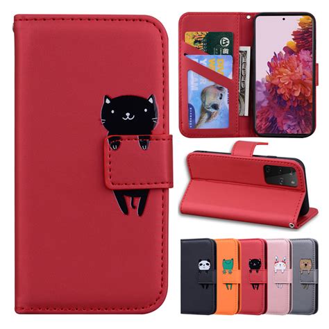 New Casing Samsung Galaxy S21 S20 Ultra S21 Fe S10 Plus S20 Note 10 Plus 10 Cute Red Flip