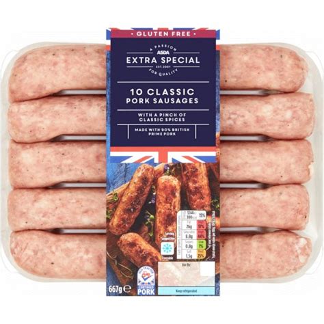 Asda Extra Special Classic Pork Sausages G Compare Prices