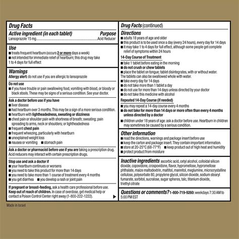 Goodsense Lansoprazole 15mg Orally Disintegrating Tablets 42ct Acid Reducer With Strawberry Flavor