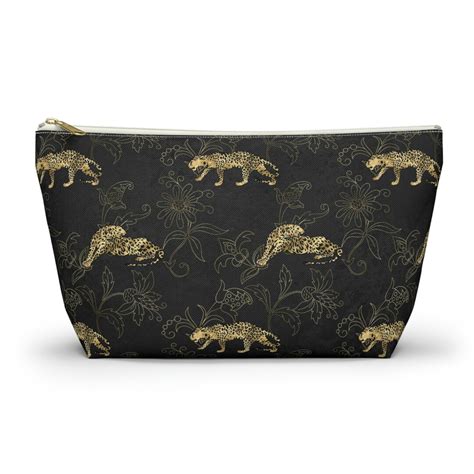 Vintage Leopard Print Toiletry Bag For Women Large Makeup Bag Cute