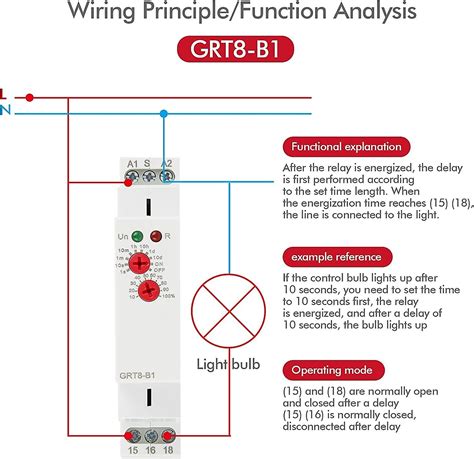 2024 Grt8 B1 Delay Off Time Relay Grt8 B1 Ac Dc 12v 240v Mini Power