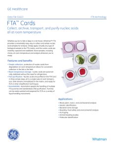 DNA Extraction From FTA Cards