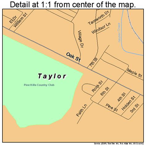 Taylor Pennsylvania Street Map 4276184