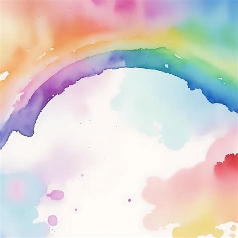 Premium Photo | Rainbow desktop wallpaper aesthetic watercolor HD background