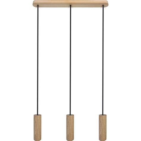 MADERA 3 Orzech amerykański Czarna GU10 Lampa wisząca Hellux NOXBOX