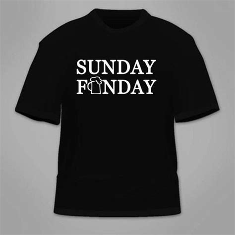 Sunday Funday T Shirt Football Beer Drinking Booze T Shirt Nerdy Geeky