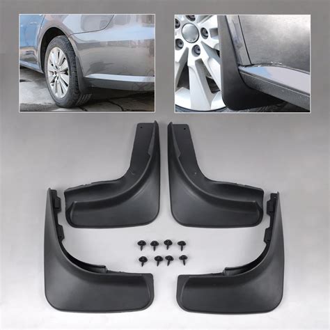 Citall Black Pcs Mud Flap Splash Guards Mudguard Abs Plastic Mudflaps