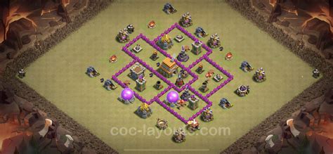 Clash Of Clans Town Hall Level 6 War Base