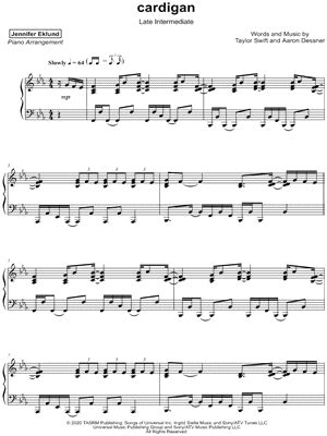 "cardigan" Sheet Music - 48 Arrangements Available Instantly - Musicnotes