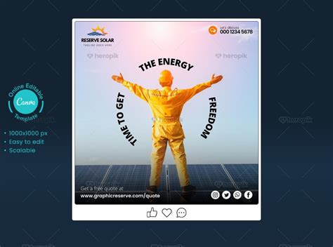 Creative Solar Social Media Post Template Heropik Free And Premium