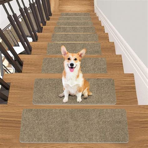 JAYFAN 15PCS Stair Treads For Wooden Steps Indoor Stair Treads Rugs