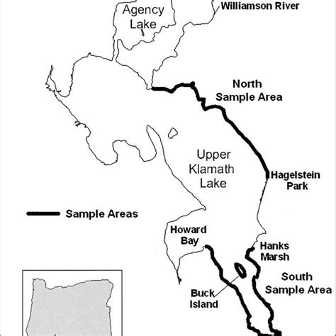 Map Of The Study Area In Oregon Including Upper Klamath Lake And The