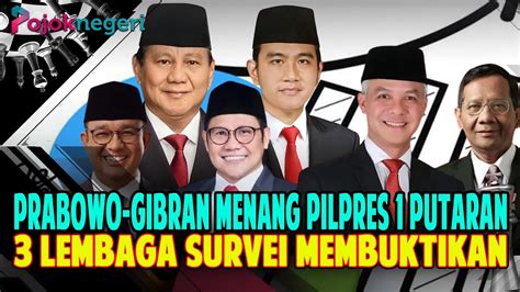 Hasil Lembaga Survei Elektabilitas Prabowo Gibran Capai Persen