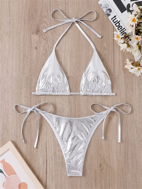 Shop Kylie Jenner Inspired Metallic Bikinis