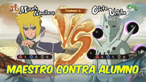 Minato Namikaze VS Obito Uchiha (Jinchuriki) | NSUNS4 | Español | Full HD - YouTube