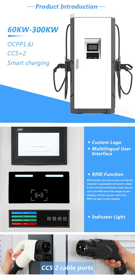 Commercial Dc Ev Charger Ev Dc Fast Charger Ccs2 Ev Dc Charger Station With Electrical