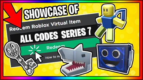 ALL ROBLOX TOY CODE ITEMS SERIES 7 SHOWCASE YouTube