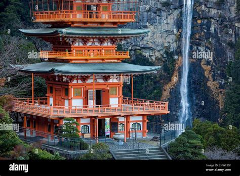 Nachisan Seiganto Ji Temple Three Storied Pagoda And Nachi Waterfall