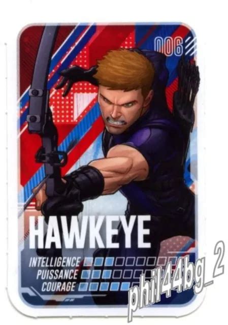 CARTE COLLECTION LECLERC MARVEL 2022 N 006 HAWKEYE Neuve EUR 1