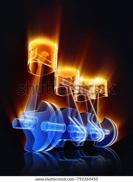 3d Rendering Engine Stock Illustration 792364450