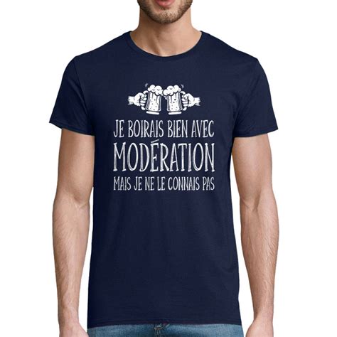 T Shirt Homme Coton Bio Je Boirais Bien Avec Mod Ration