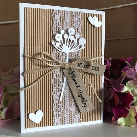 Wedding Card In Rustic Style Hochzeitskarte