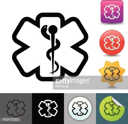 Star Of Life Icon Solicosi Series Stock Clipart Royalty Free