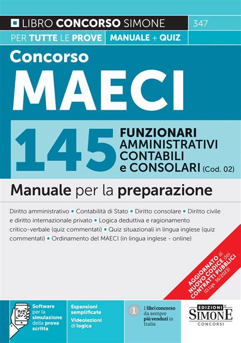 Concorso MAECI 2023 145 Funzionari Amministrativi Edizioni Simone