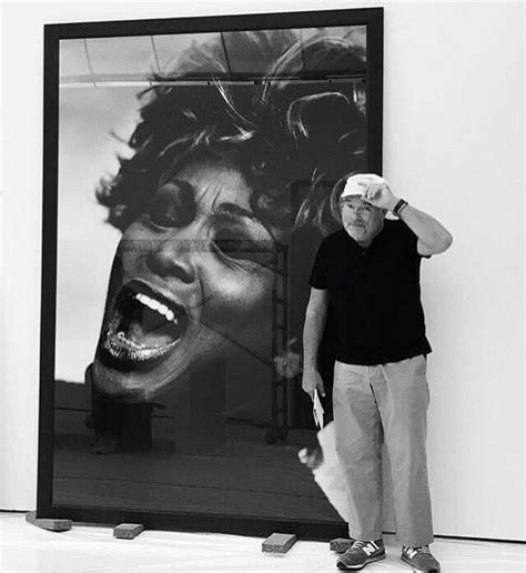 Peter Lindbergh Next To One Of His Beautyful Pictures Of TinaTurner