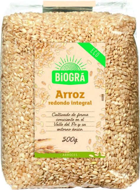 Compra Online Arroz Integral Redondo 500g Ecológico Biogra Area Gourmet