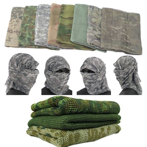 Outdoor Tactical Scarf Camouflage Mesh Net Scarves Military Camo Scarves Sport Sniper Face Veil