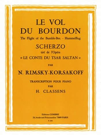 Le Vol Du Bourdon De Conte Du Tsar Pour Piano Von Nicolai