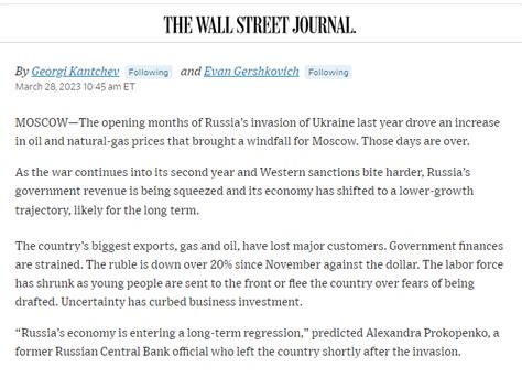 Rob Lee On Twitter Rt Nicktimiraos This Front Page Wsj Article