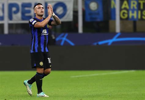 Inter Captain Lautaro Martinez Celebrates Serie A Win Vs Verona