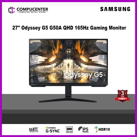 SAMSUNG 27 Odyssey G5 G50A QHD 165Hz Gaming Monitor IPS Panel 1ms