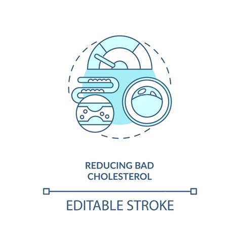 Reducing Bad Cholesterol Blue Concept Icon Blood Artery Cholesterol