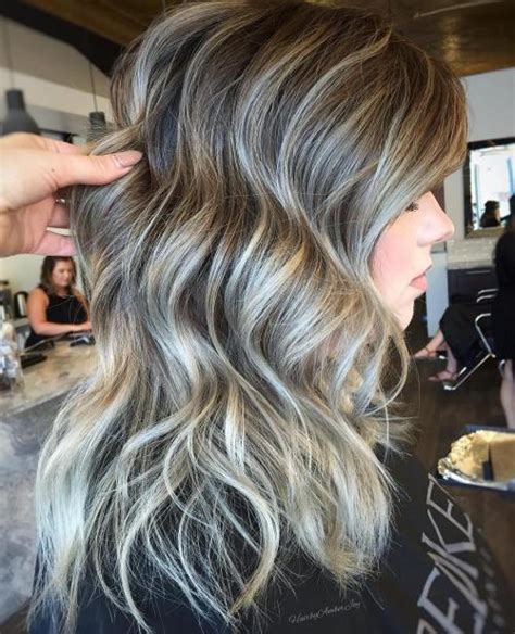 45 Ideas of Gray and Silver Highlights on Brown Hair