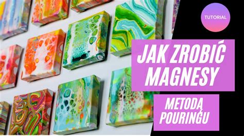 Jak zrobić MAGNESY na lodówkę technika POURING Wylewane mini obrazy