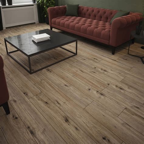 UltraClick SPC Easy Click Fit Luxury Vinyl Flooring Dark Oak Plank