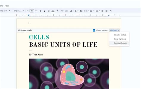 how to remove headings in google docs