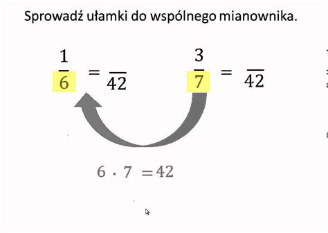 Sprowadź Ułamki Do Wspólnego Mianownika Przykład Youtube