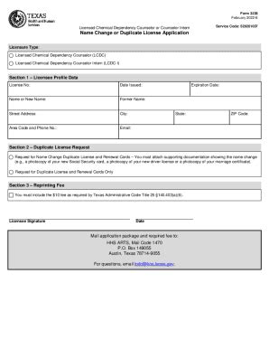 Fillable Online Form 3238 Name Change Or Duplicate License Application