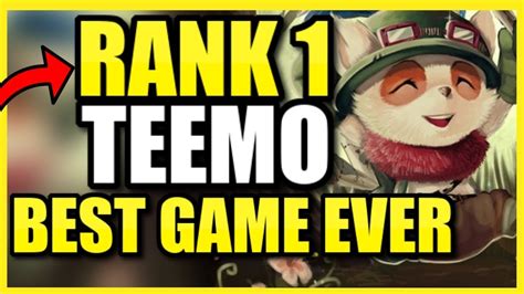 RANK 1 TEEMO S GREATEST GAME OF HIS LIFE ABSURD HIGH ELO 1V9 CARRY