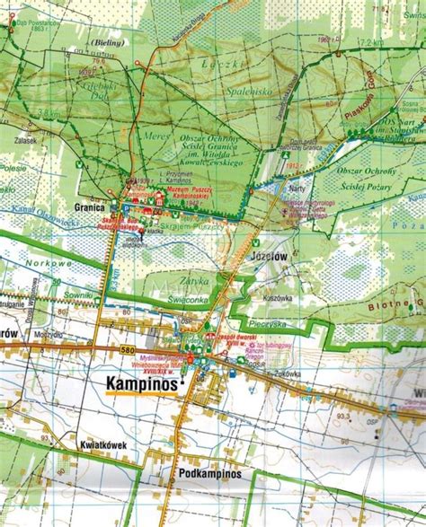 KAMPINOSKI PARK NARODOWY MAPA LAMINOWANA COMPASS