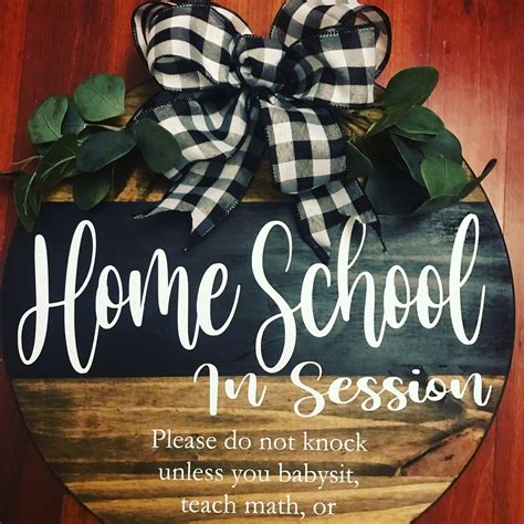 Homeschool Sign Welcome Sign Door Sign Funny Door Sign Homeschool Decor