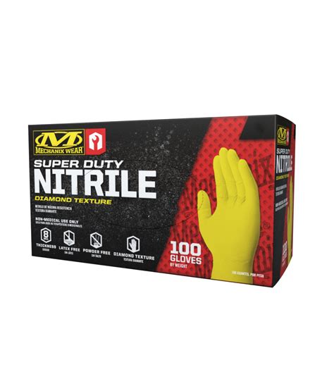 8 Mil Super Duty Nitrile Gloves Pack Of 100 Mechanix Us