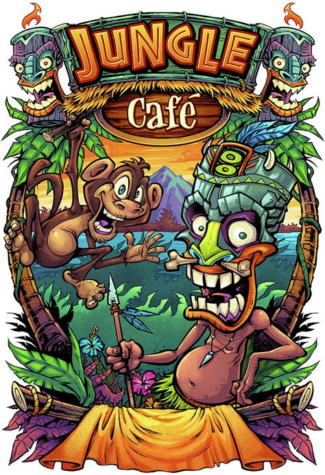 Junglecafe Amazon Digital Art By Flyland Designs