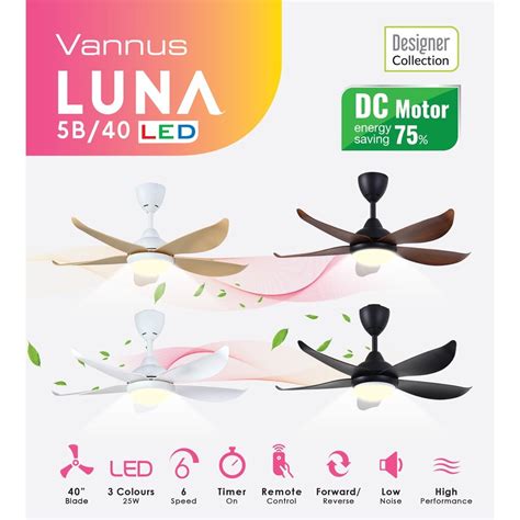 Alpha Mini Fan Vannus Luna Led B Inch Dc Motor Ceiling Fan With