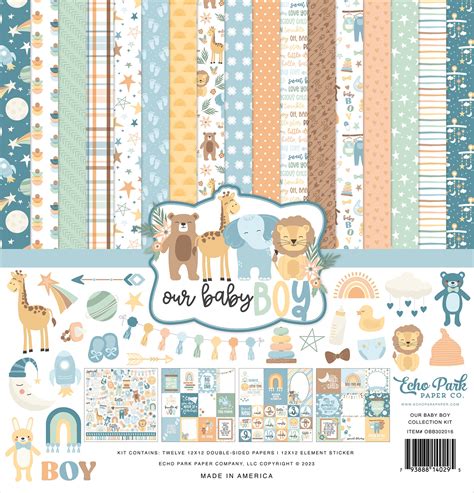 Echo Park Collection Kit 12X12 Our Baby Boy 793888140295